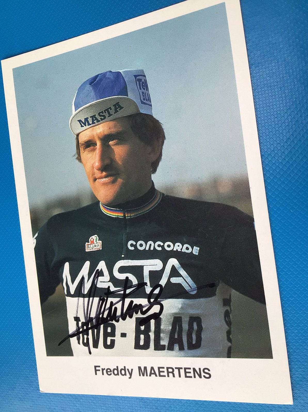 Wielerkaart team masta freddy maertens signe, Ophalen of Verzenden