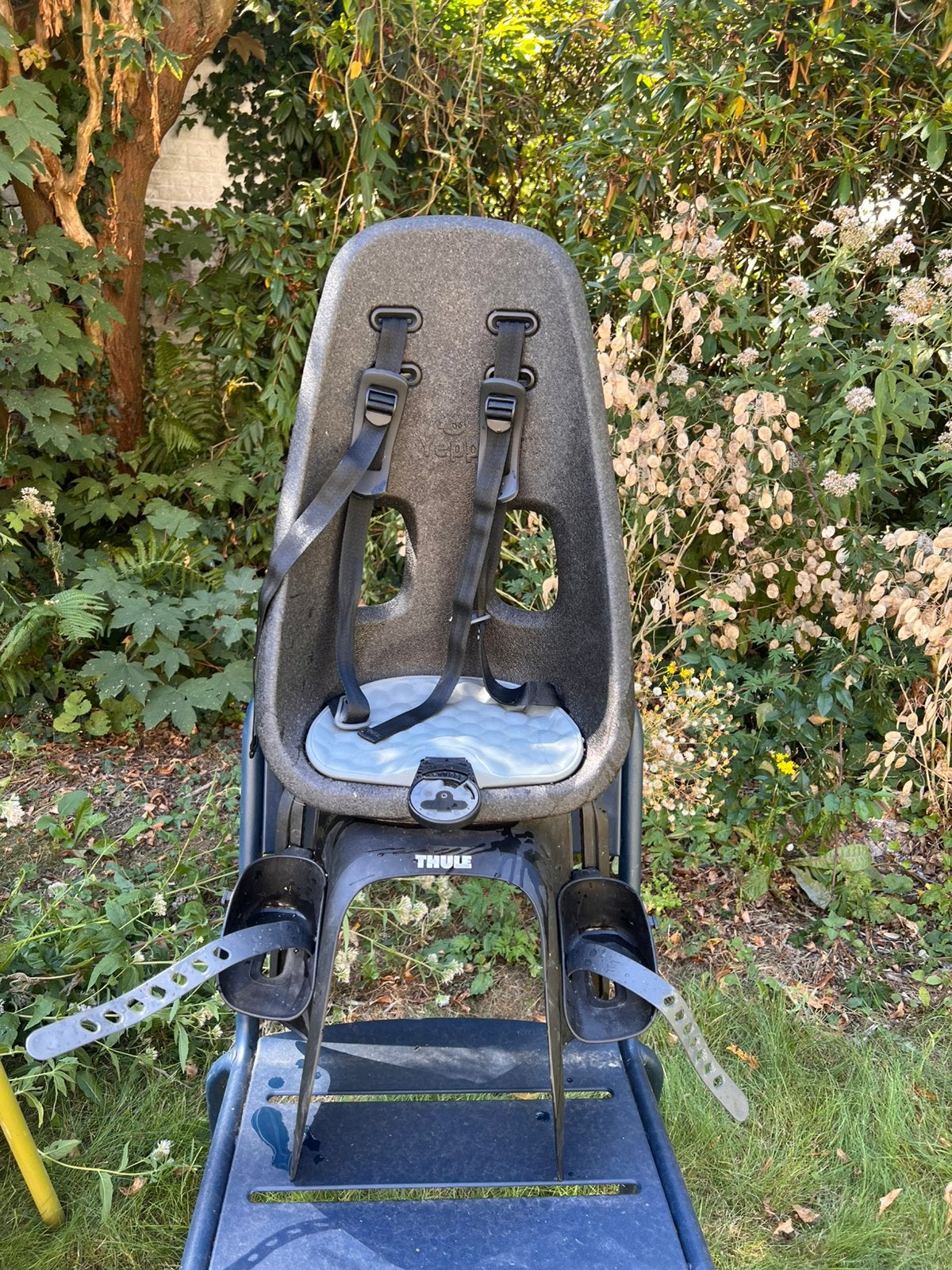 Fietsstoeltje achter Thule Yepp, Fietsen en Brommers, Fietsaccessoires | Fietsstoeltjes, Ophalen, Achterzitje, 9 t/m 18 kg, Gebruikt
