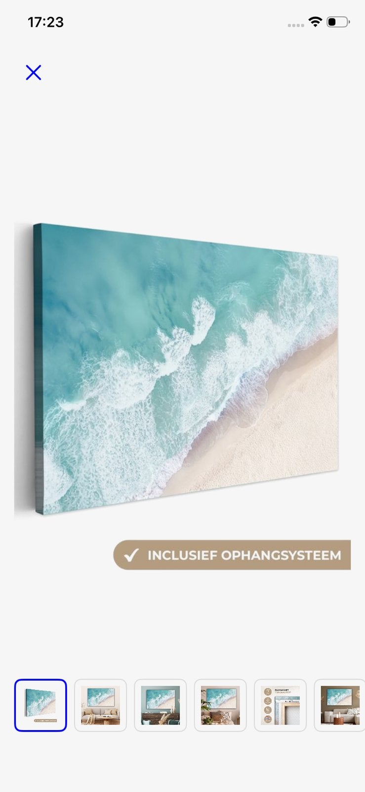 Plage maritime de Cancas 150 cm x 100 cm, Enlèvement