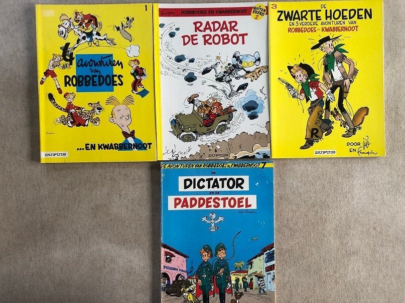 Strips, De avonturen van Robbedoes en Kwabbernoot, Ophalen of Verzenden, Gelezen