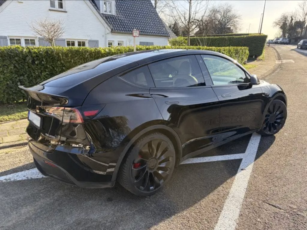 Tesla Model Y, Auto's, Automaat, 75 kW, Zwart, Leder
