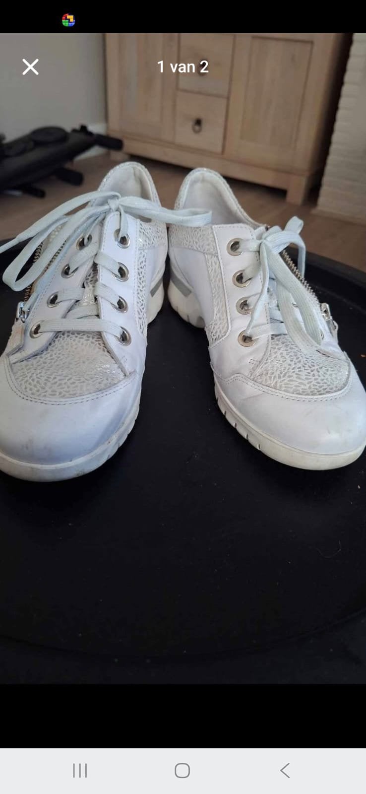 Witte damesschoenen, Kleding | Dames, Schoenen, Verzenden, Zo goed als nieuw