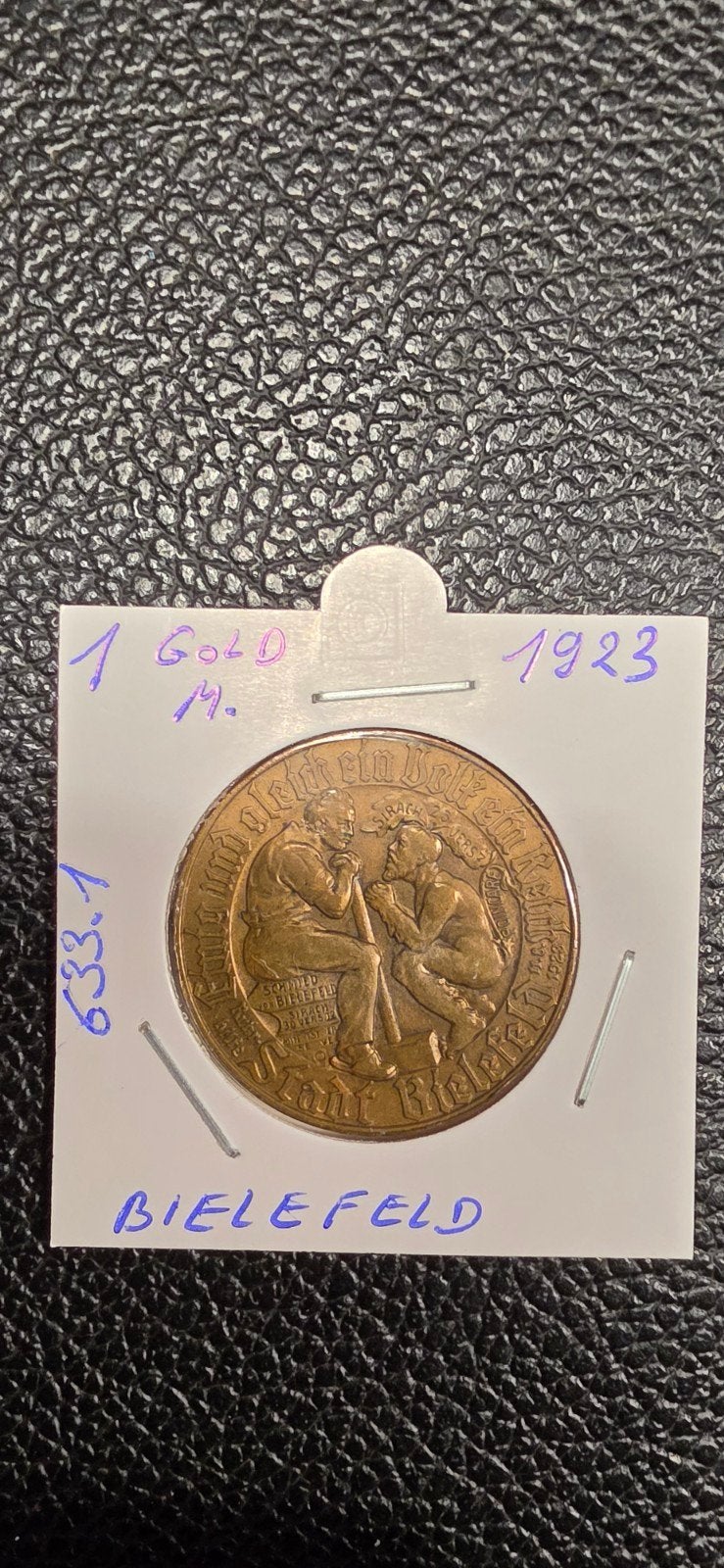 Duits notgeld 1 gold mark 1923 Bielefeld 633.1, Enlèvement ou Envoi
