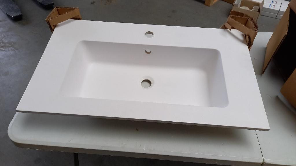 Wastafel 80x46 Mat Wit Synthese Doblo, Ophalen, Zo goed als nieuw, Wastafel