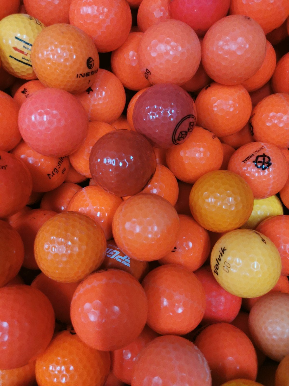 oranje rode golfballen 100 stuks, Sport en Fitness, Ophalen of Verzenden