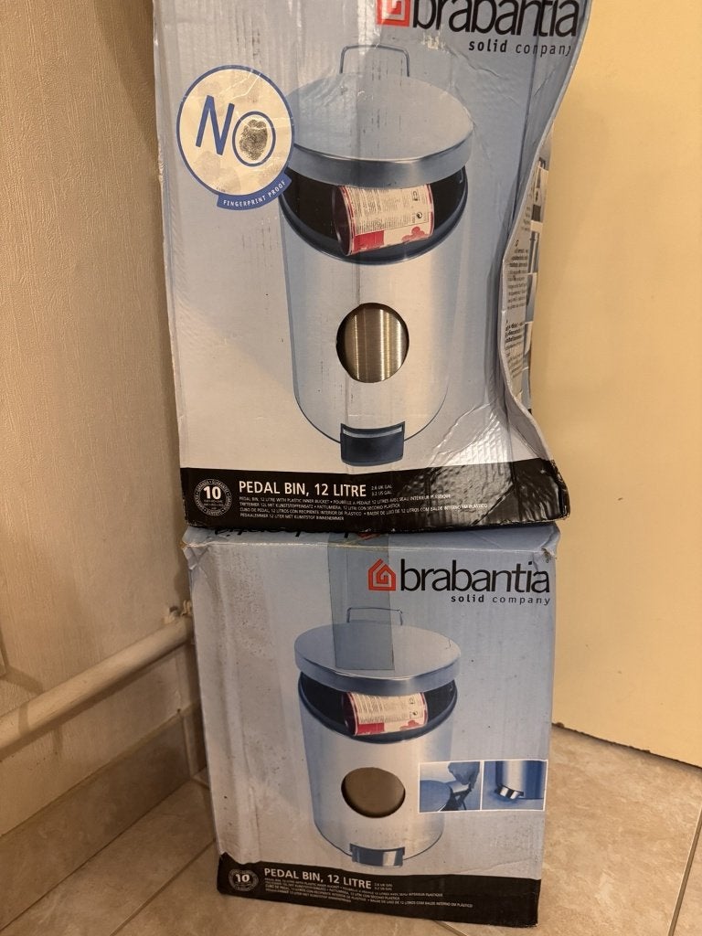 Brabantia pedaalemmer 12L RVS – nieuw in doos, Met pedaal, Nieuw, Ophalen of Verzenden, Metaal