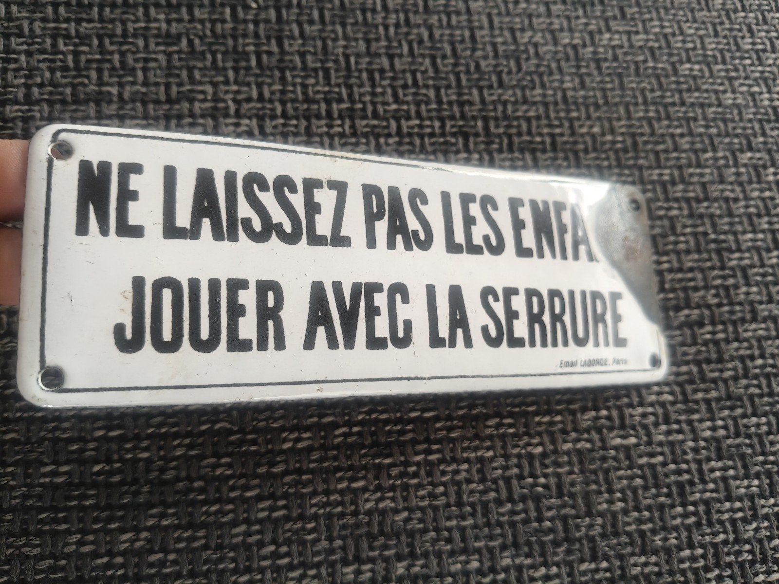 ancienne plaque émaillée vintage immeuble, Enlèvement ou Envoi