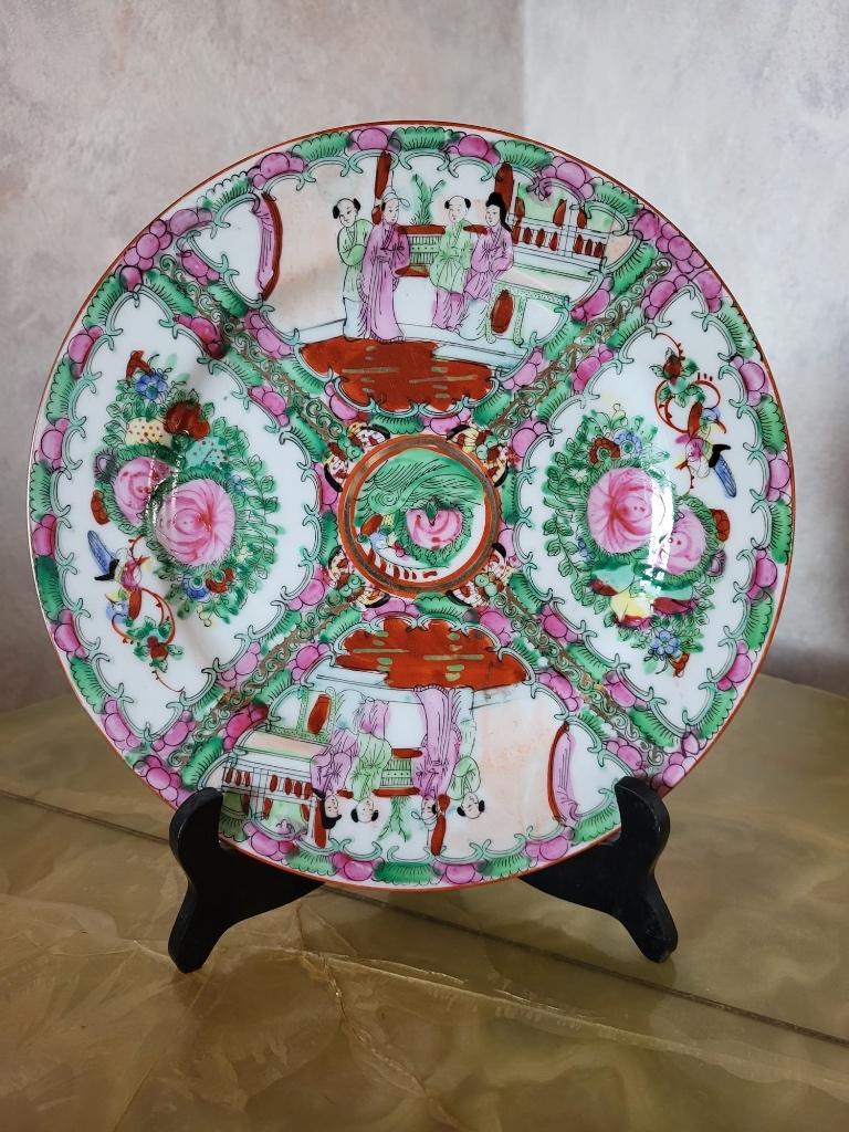 Chinees bord rosé porselein, Antiek en Kunst, Ophalen