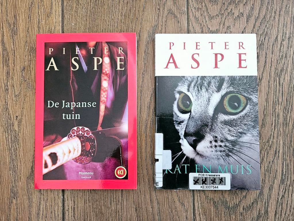 Pieter Aspe (De Japanse tuin / Kat & muis), Boeken, Ophalen of Verzenden, Gelezen, Pieter Aspe