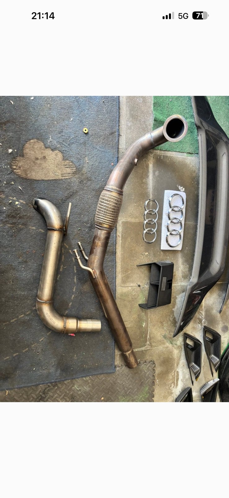 Downpipe + einddemper delete audi a3 8Y, Enlèvement ou Envoi, Audi