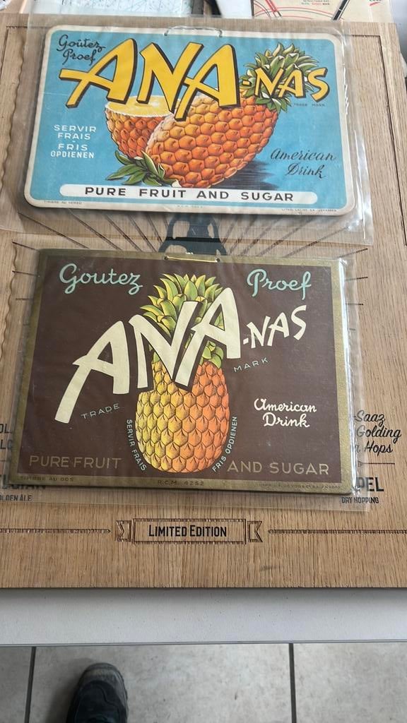 Oude limonade reclame ANA-nas, Verzamelen, Ophalen of Verzenden, Zo goed als nieuw