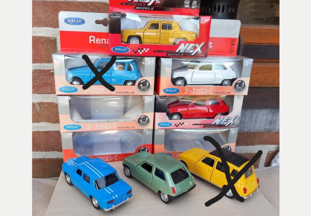 Franse oldtimers, Renault R5 & R8 , Nieuw in doosje (5stuks), Ophalen, Nieuw, Auto