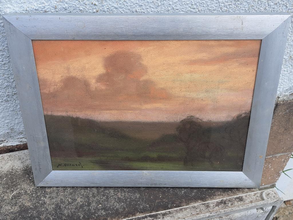 Pastel paysage signe xavier allard, Antiquités & Art, Art | Peinture | Classique, Enlèvement ou Envoi