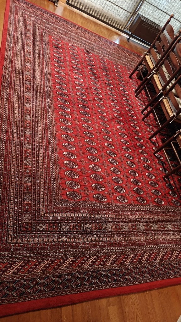Handgeknoopte tapijt, Maison & Meubles, Ameublement | Tapis & Moquettes, Rouge, 200 cm ou plus, 200 cm ou plus, Enlèvement