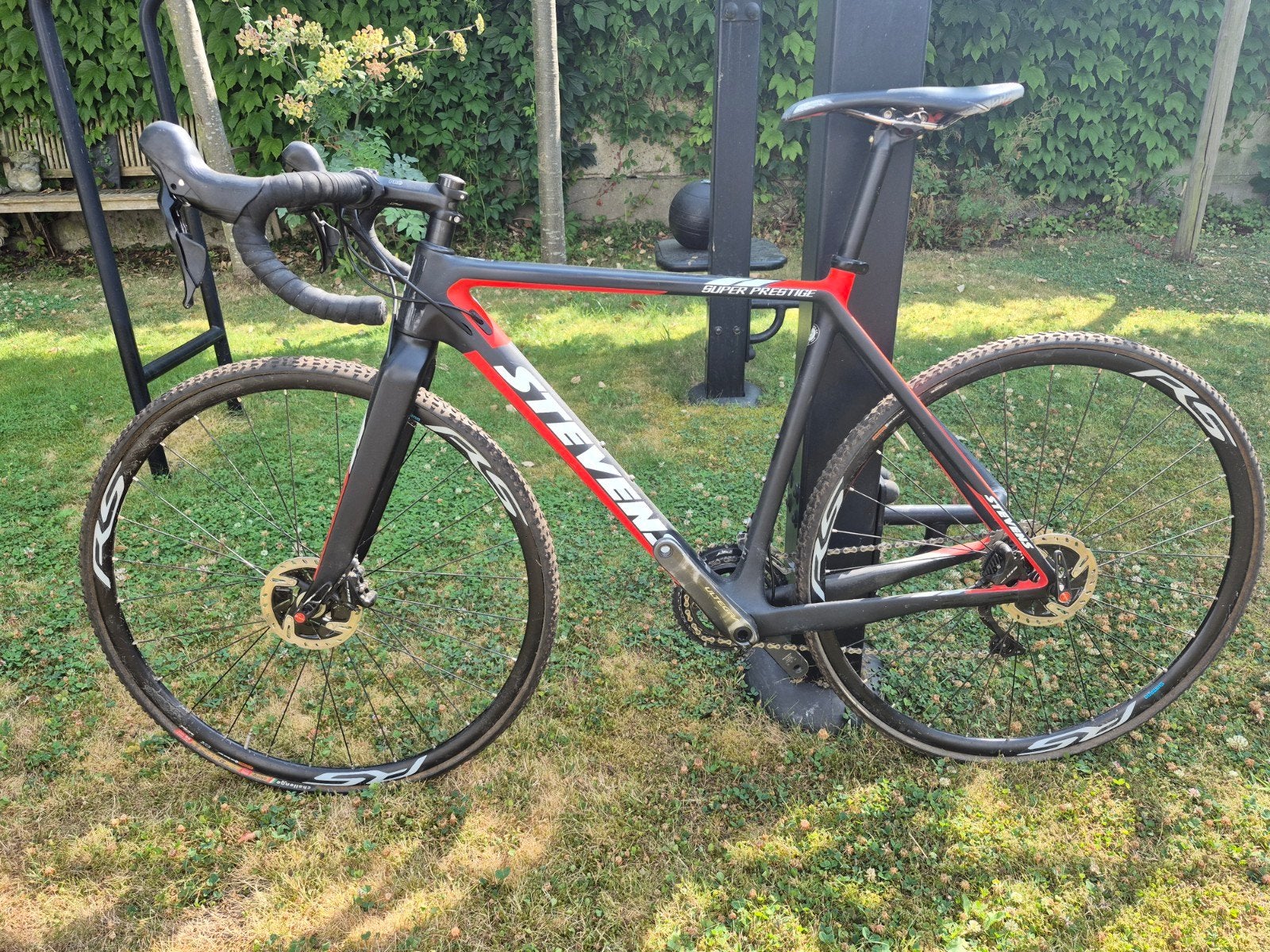 stevens superprestige fiets met extra wielen en banden, Ophalen