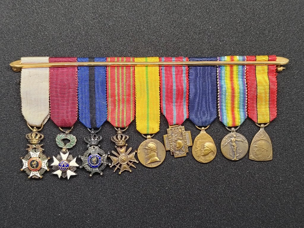 WWI Miniatuur Medailles, Verzamelen, Ophalen of Verzenden, Landmacht, Lintje, Medaille of Wings