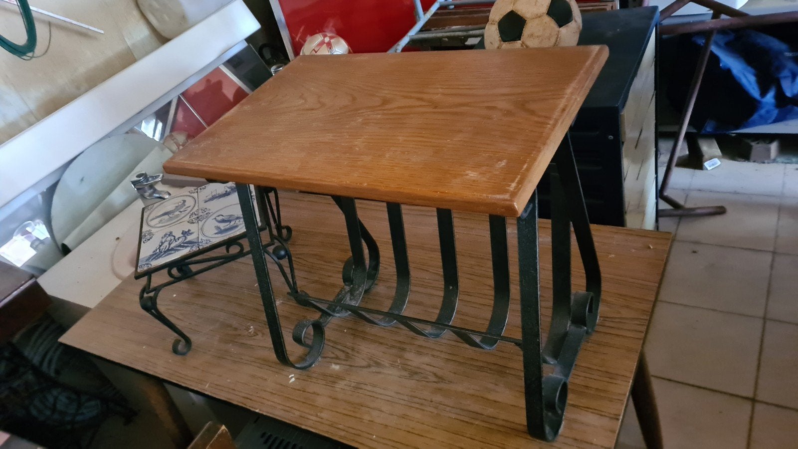 Table d'appoint vintage en fer forgé, Enlèvement