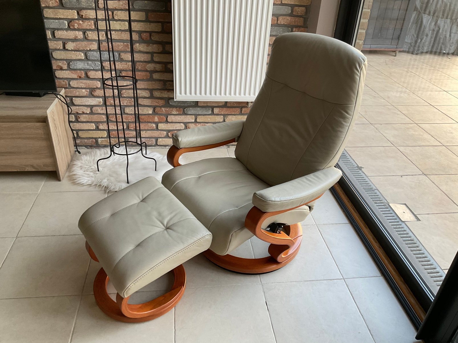 Relax zetel met poef, Ophalen, Gebruikt