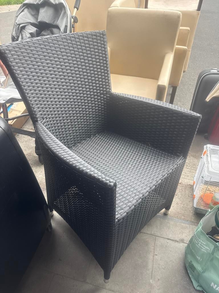 6 x rotan tuinstoel, Jardin & Terrasse, Chaises de jardin, Enlèvement, Utilisé, Rotin