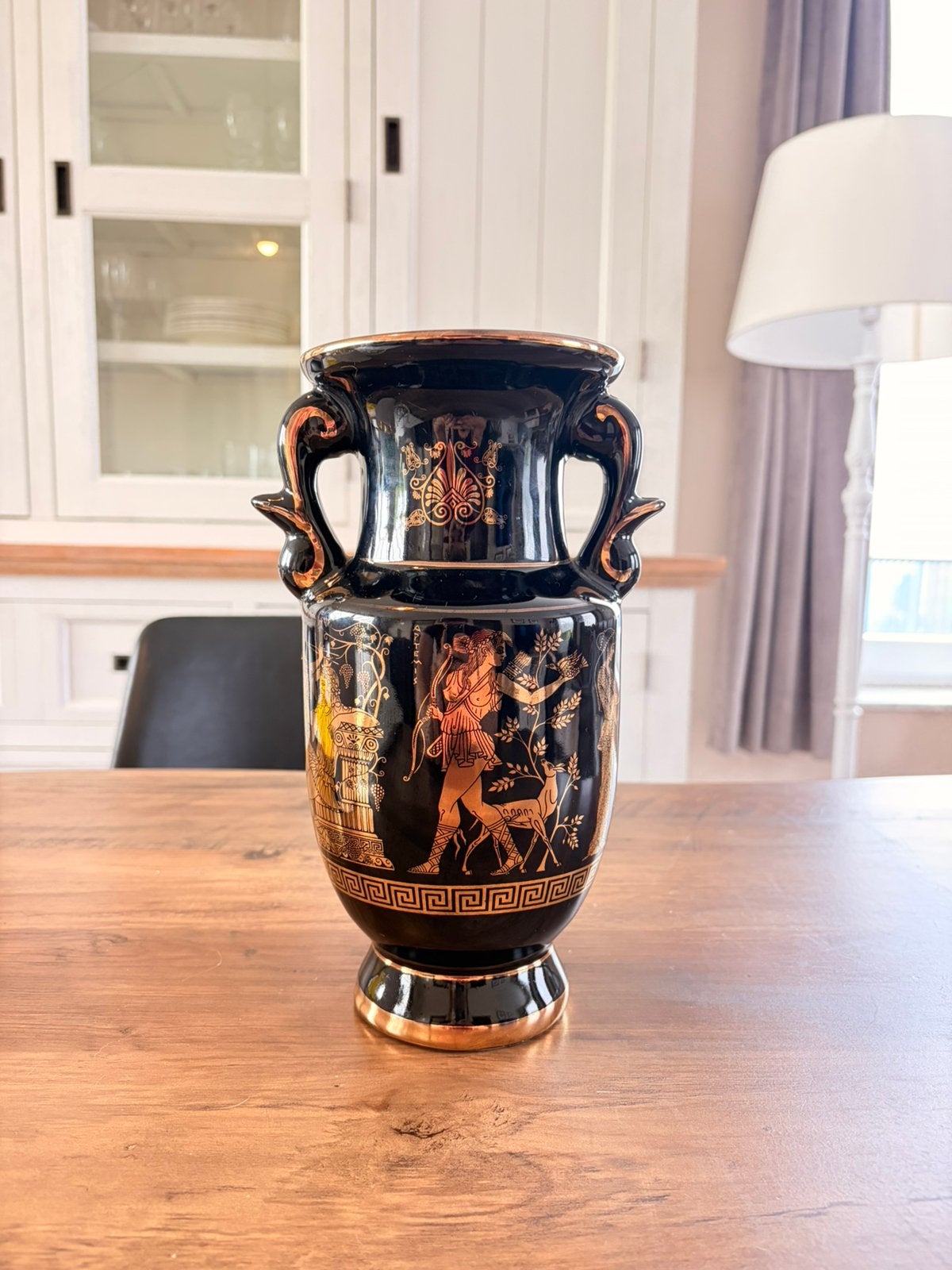 Handgemaakte Griekse vaas – ST – 24K Gold, Antiquités & Art, Enlèvement