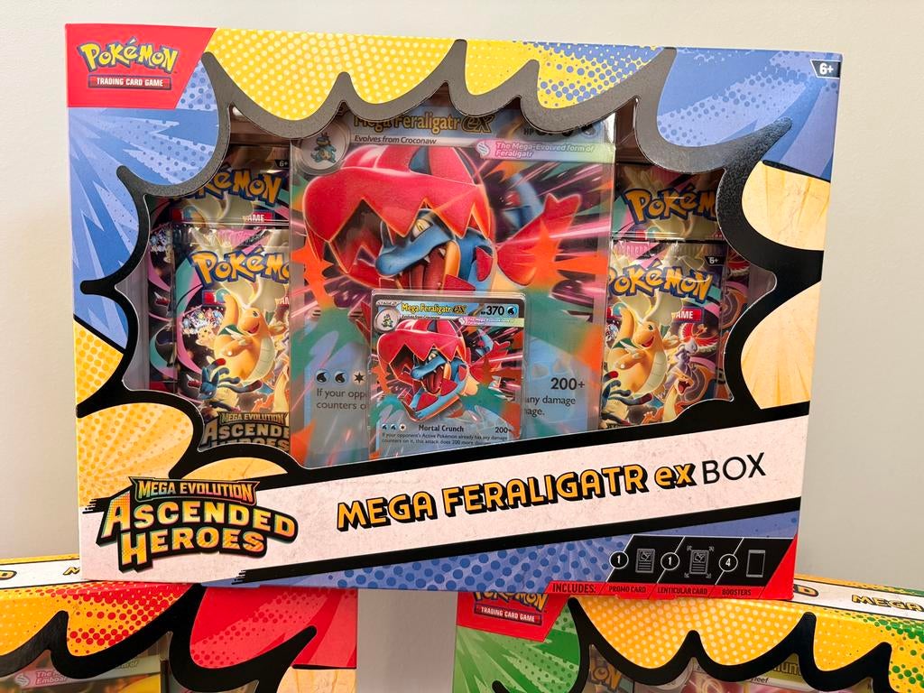 Pokémon Ascended Heroes Mega Feraligatr Ex Box + varianten