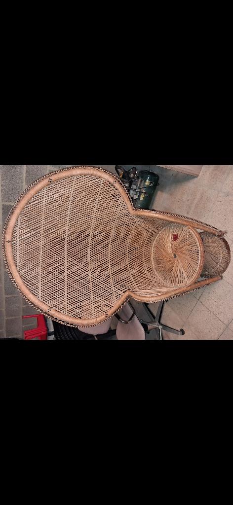Chaise en osier "Emanuelle", Ophalen, Gebruikt, Hout