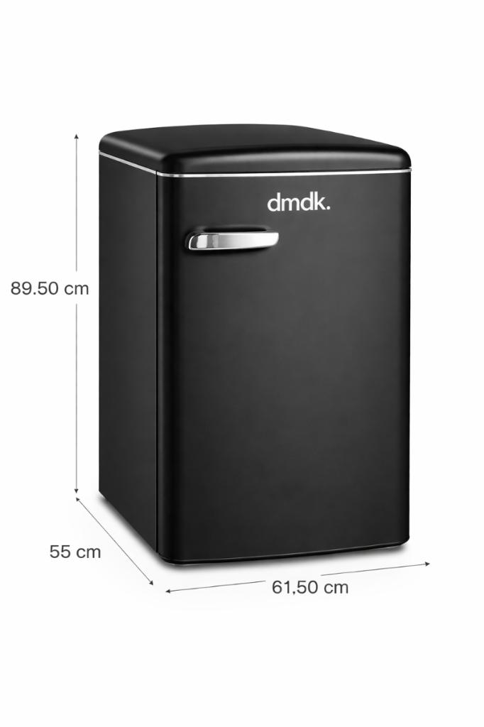 Réfrigérateur rétro Dmdk DKB1, modèle de table, noir mat