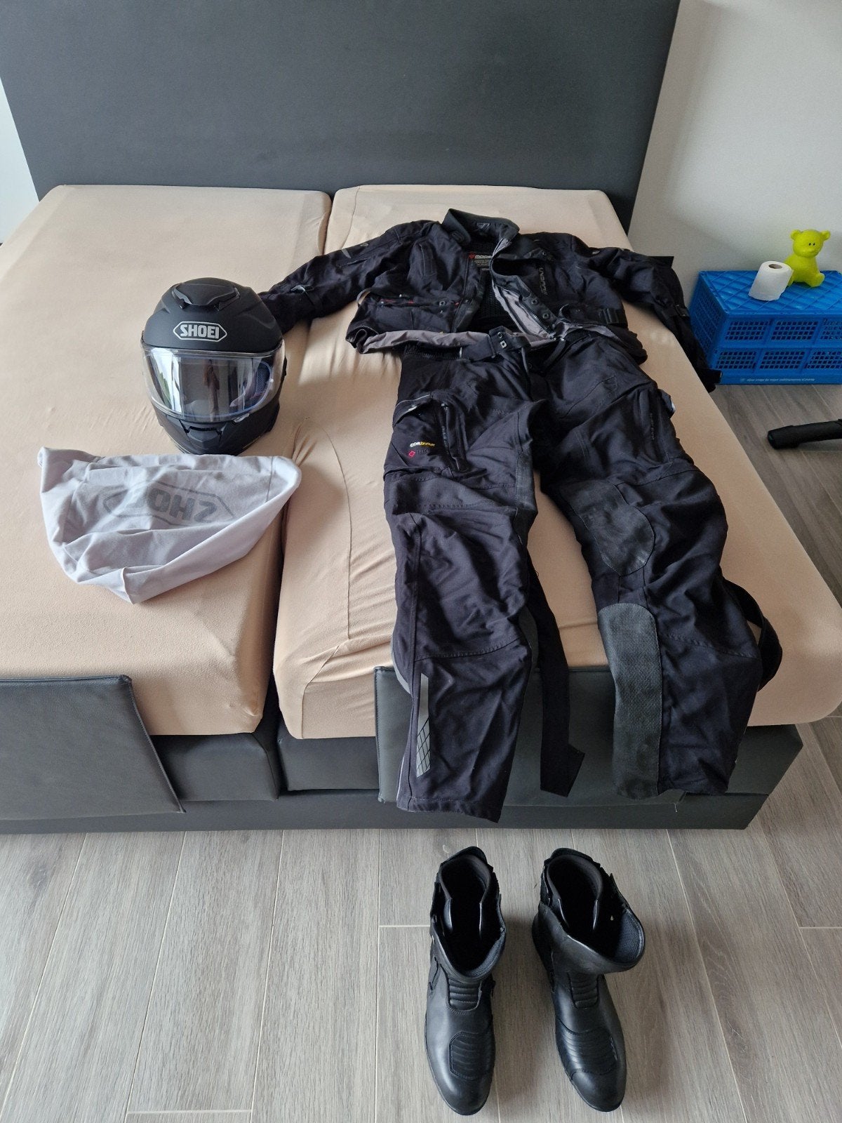 Volledige moto-uitrusting zo goed als nieuw, Motoren, Ophalen, Heren, Handschoenen