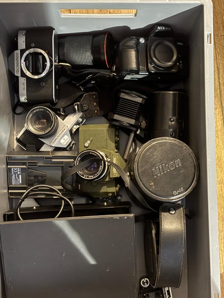 Lot argentique pour deco ou piece nikon minolta agfa rollei, Audio, Tv en Foto, Fotocamera's Analoog, Ophalen, Niet werkend, Spiegelreflex