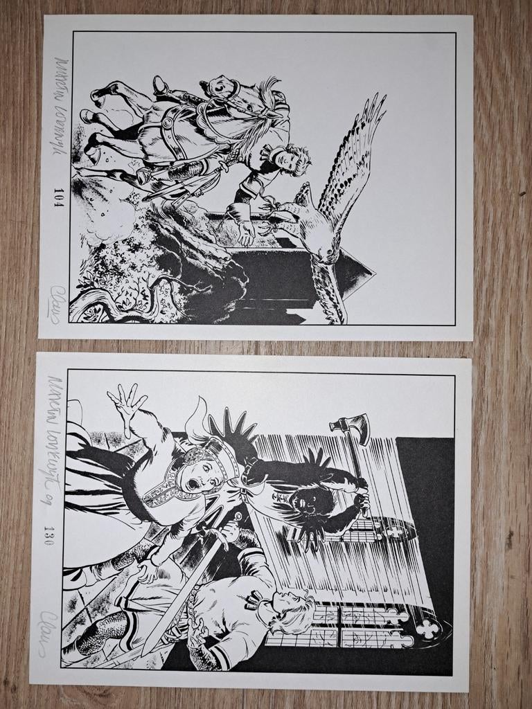 De Rode Ridder 2 ex-libris gesigneerd claus/lodewijck, Ophalen of Verzenden