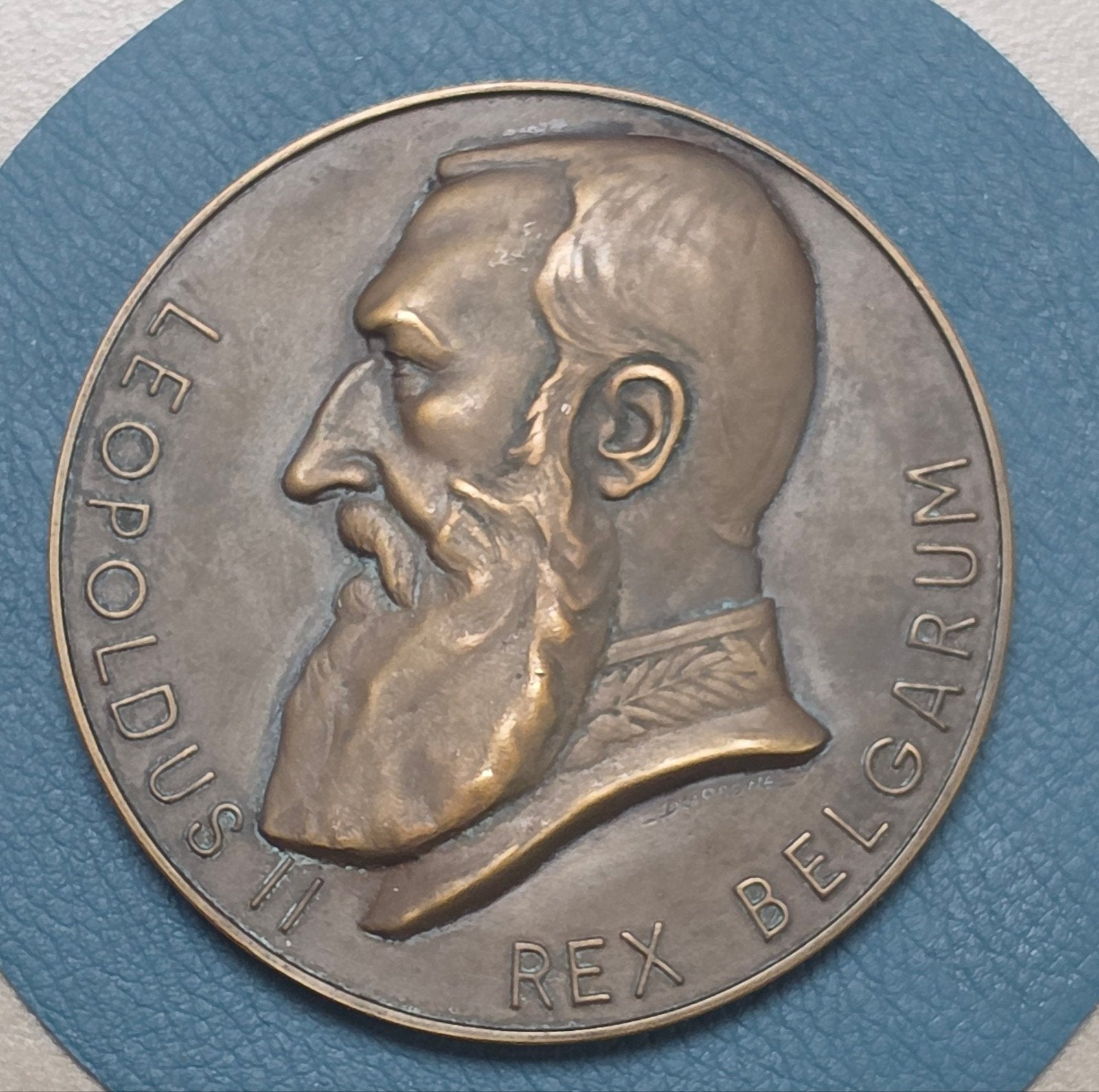 Médaille du roi Léopold II (A.Dupagne) 7cm, Enlèvement ou Envoi