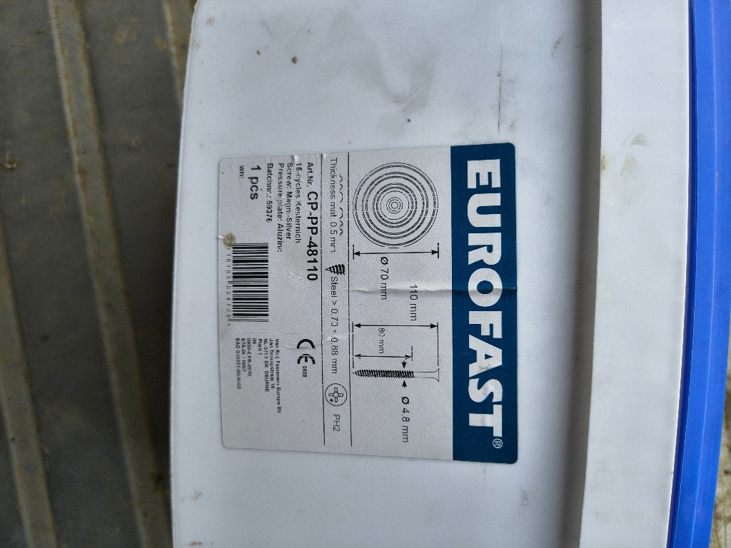 eurofast CP-PP-48110 isolatieschroeven, Bricolage & Construction, Quincaillerie & Fixations, Neuf, 100 à 250 mm, Vis, Enlèvement