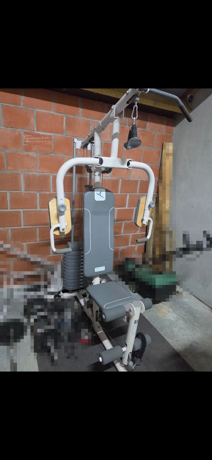 home gym krachtstation/lat pulldown/peck deck domyos hg60-4, Sport en Fitness, Ophalen, Gebruikt, Armen, Krachtstation