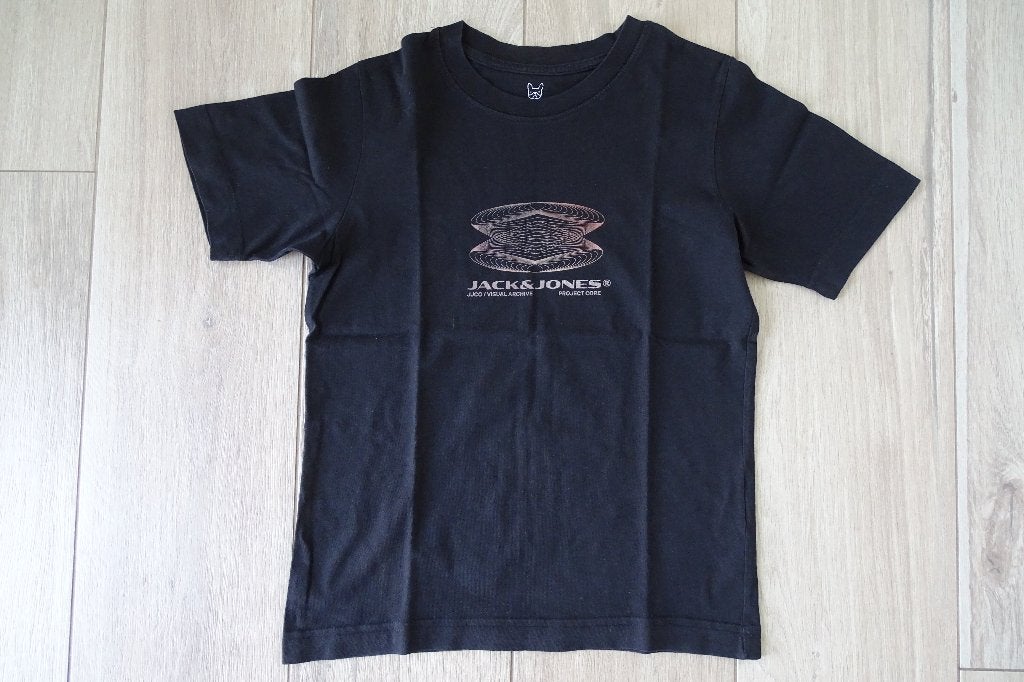 Zwarte T-shirt Jack & Jones maat 152, Kinderen en Baby's, Kinderkleding | Maat 152, Gebruikt, Ophalen of Verzenden, Shirt of Longsleeve