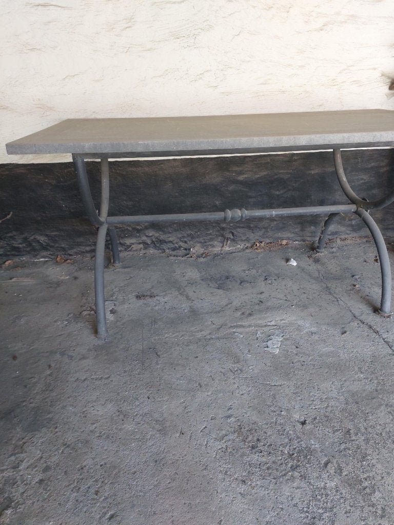 Tuintafel met marmer blad, Tuin en Terras, Tuintafels, Ophalen, Zo goed als nieuw, Rechthoekig