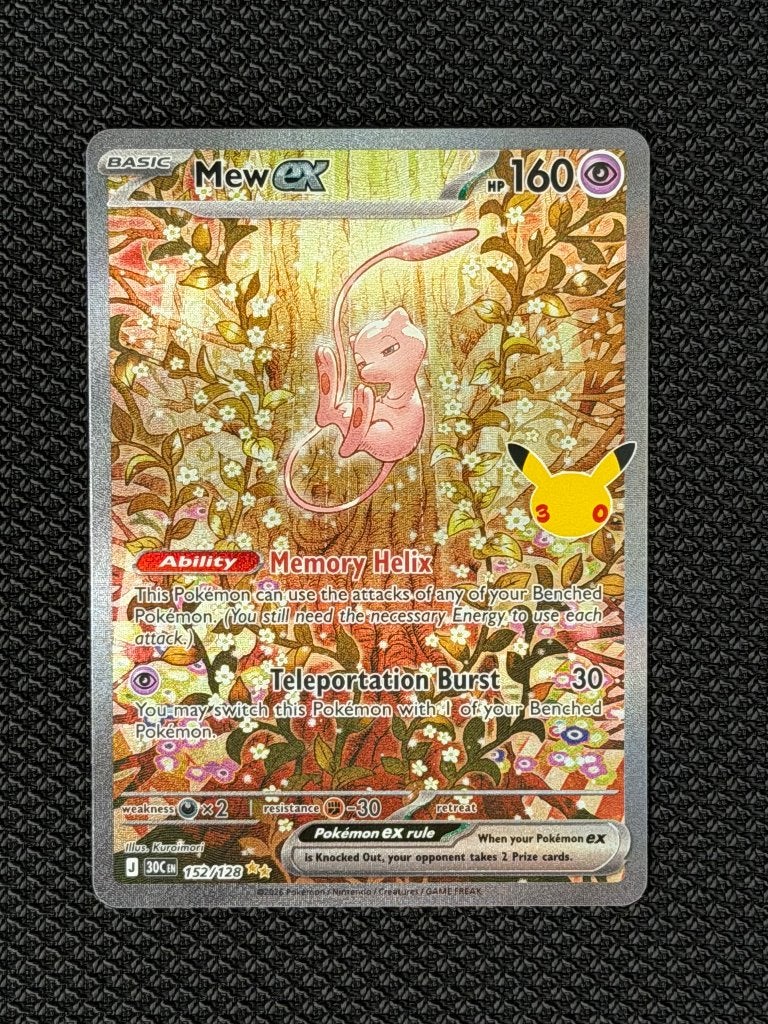 Mew Ex 152/128 30th, Ophalen, Nieuw, Losse kaart, Foil