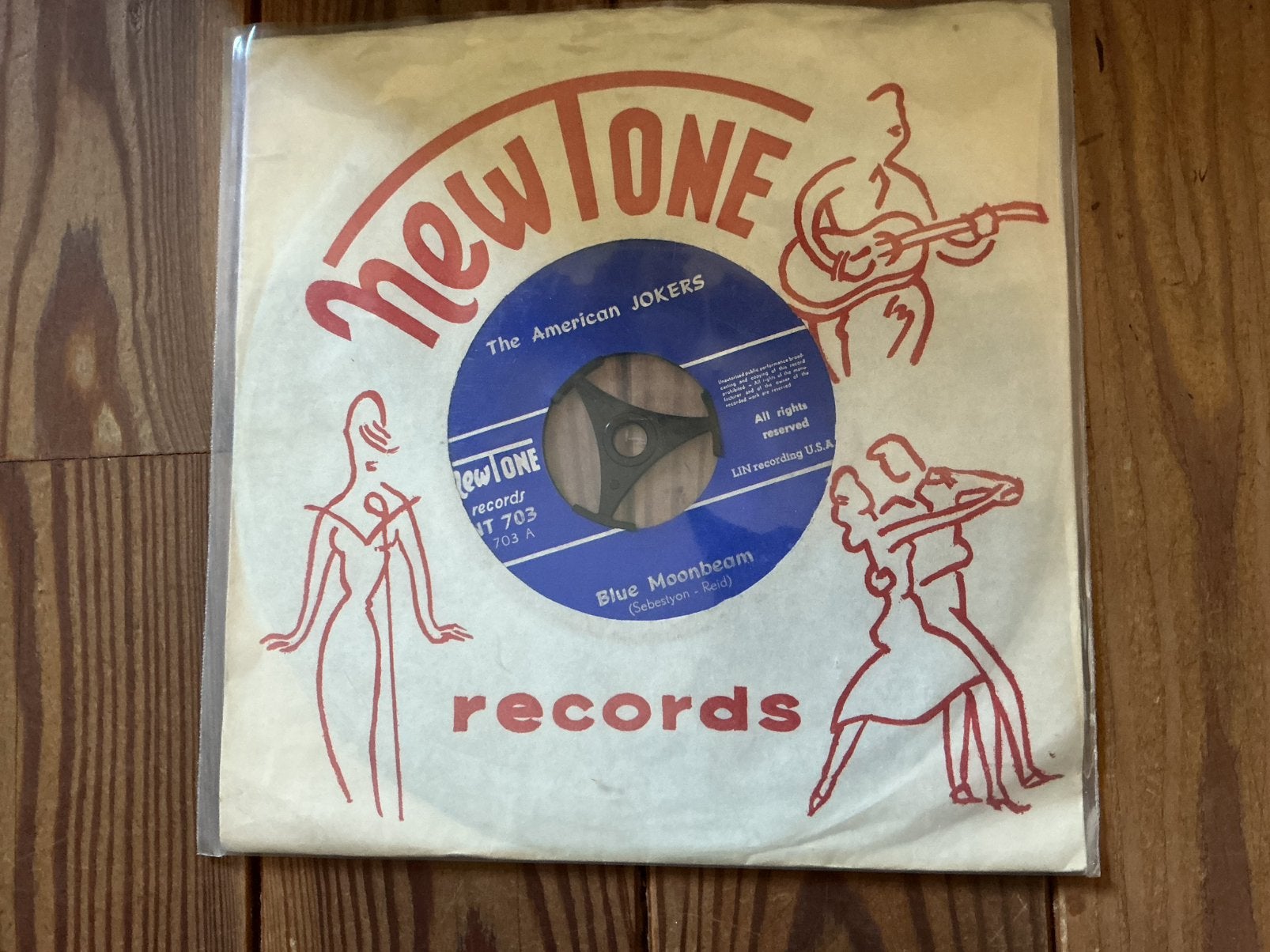 7” The American Jokers - blue moonbeam, Ophalen of Verzenden, Gebruikt