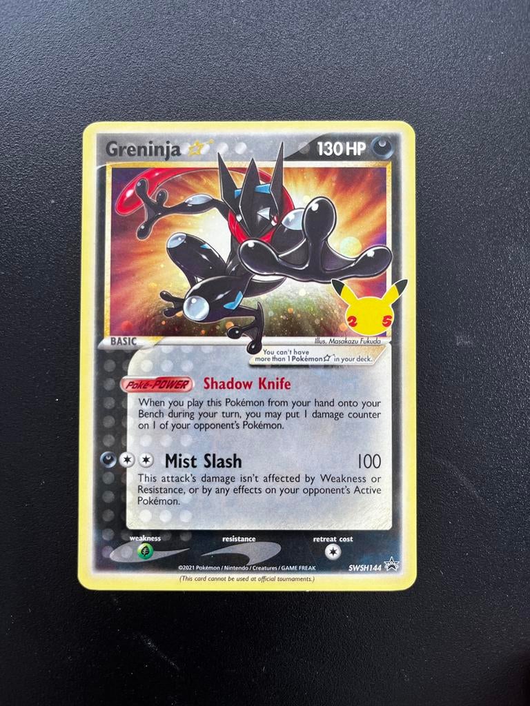 Greninja Goldstar SWSH 144 Promo Pokémon, Ophalen of Verzenden, Nieuw, Losse kaart, Foil