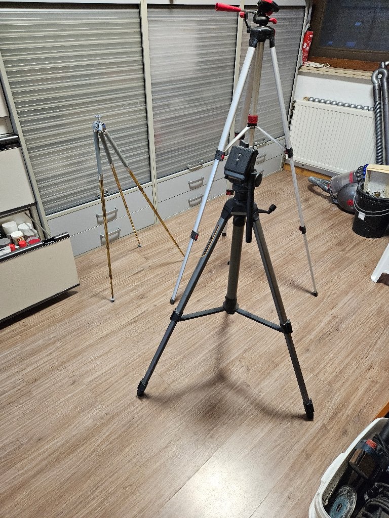 Statieven voor meet apparaten foto video camera's, Ophalen, Zo goed als nieuw, Driepoot, Flexibele poten