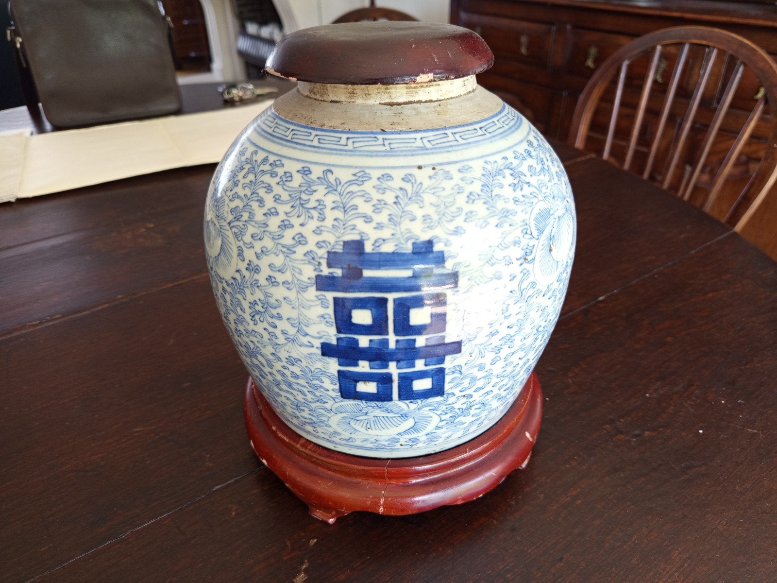 Chinese gemberpot 19de eeuw, Ophalen