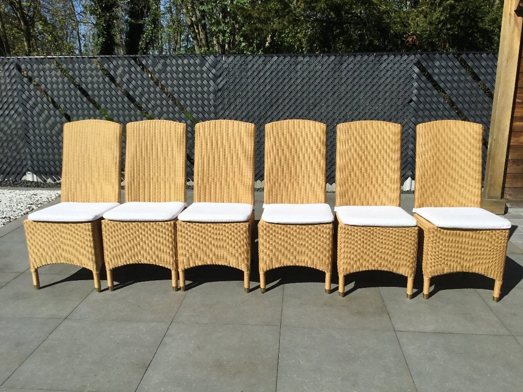 6 Rieten Stoelen !, Ophalen, Gebruikt, Riet of Rotan