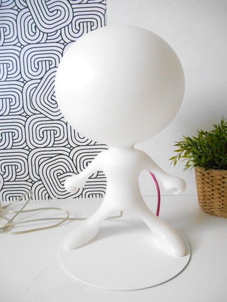 Lampe de table design - Spacewalker Jr par Wortmann, Antiquités & Art, Art | Objets design, Lampe, Plastique, Blanc, Enlèvement ou Envoi