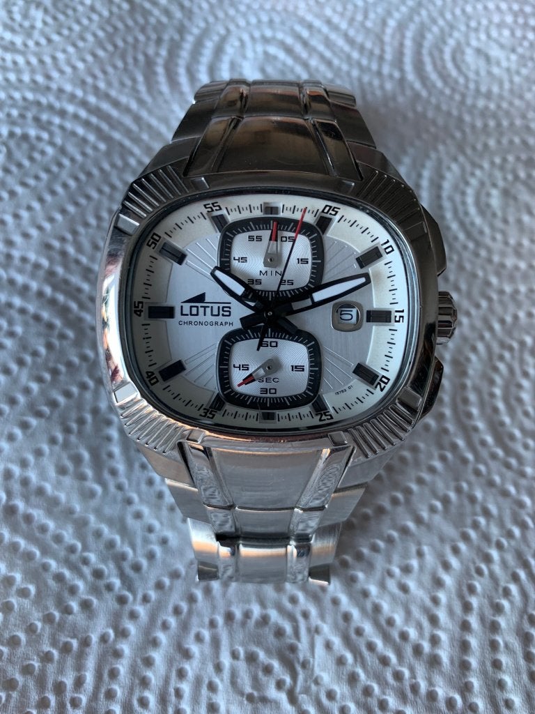 Stijlvol Lotus Herenhorloge (Model 15752) – In goede staat!, Handtassen en Accessoires, Overige merken, Staal, Staal, Polshorloge