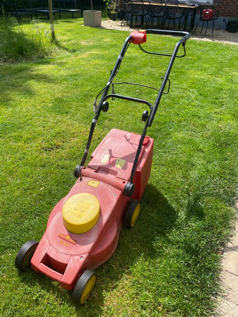 Grasmachine Wolf Garten, Jardin & Terrasse, Tondeuses à gazon, 30 à 39 cm, Enlèvement, Utilisé, Tondeuses à gazon électriques