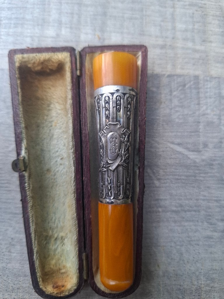 Fume cigare ambre argent, Enlèvement, Utilisé, Autres types