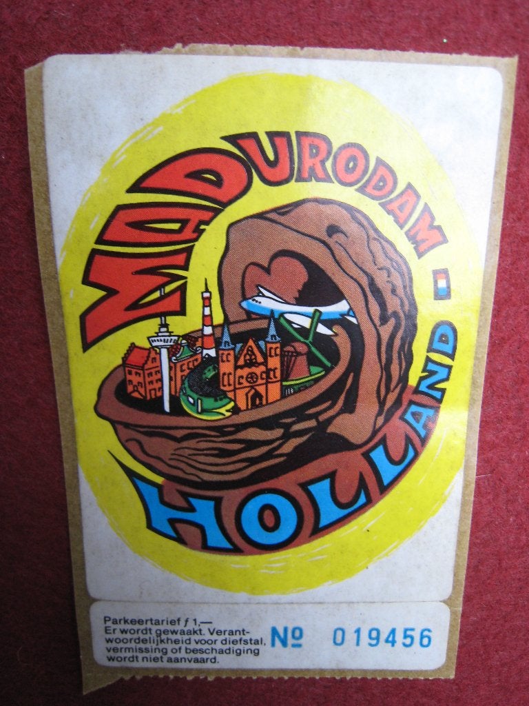 Vintage Sticker pretpark Madurodam Holland, Verzamelen, Verzenden, Zo goed als nieuw, Bedrijf of Vereniging