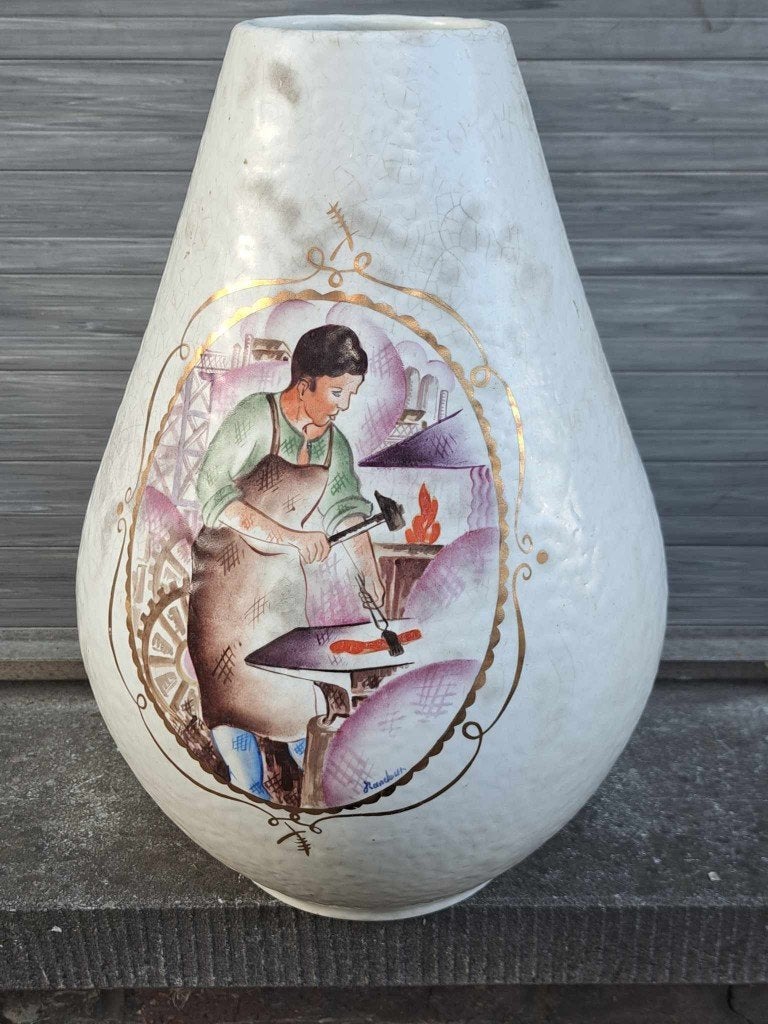 vase en saint ghislain louis randour, Antiquités & Art, Enlèvement ou Envoi