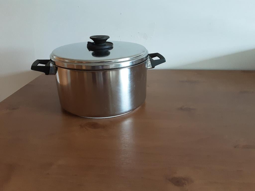 Kookpot van demeyere, Inox, Keramische plaat, Zo goed als nieuw, Ophalen