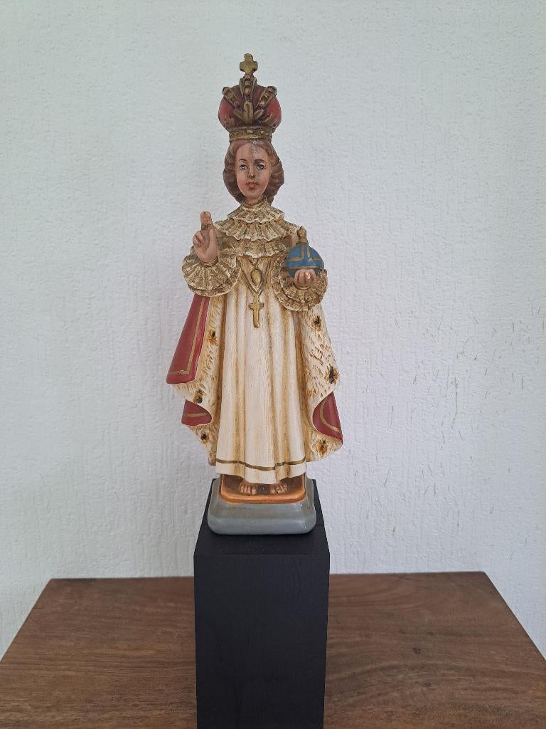 Vintage Kindje Jezus van Praag Beschermheilige, Antiek en Kunst, Ophalen
