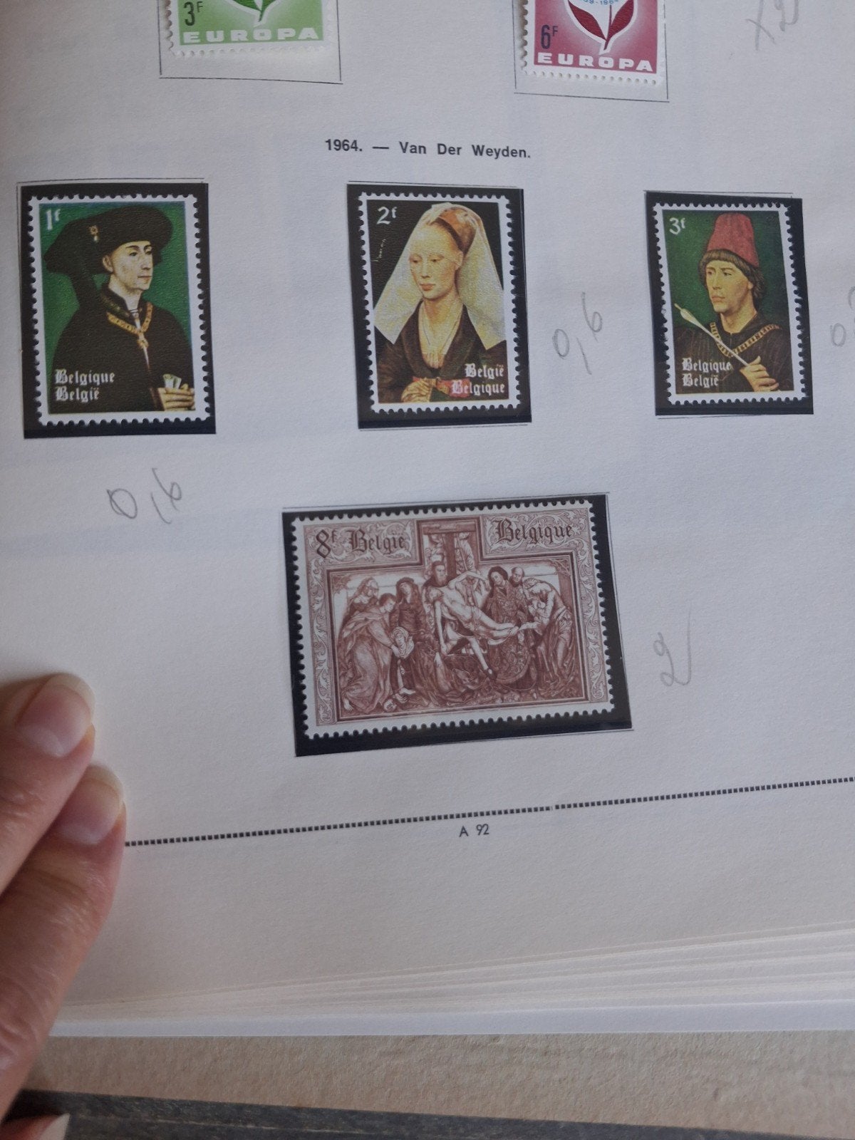 1964 van der Weyden 4 timbres, Enlèvement ou Envoi